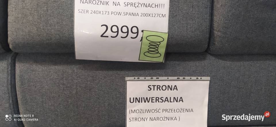NAROŻNIK NA SPRĘŻYNACH DOSTĘPNY RĘKI kujawsko-pomorskie