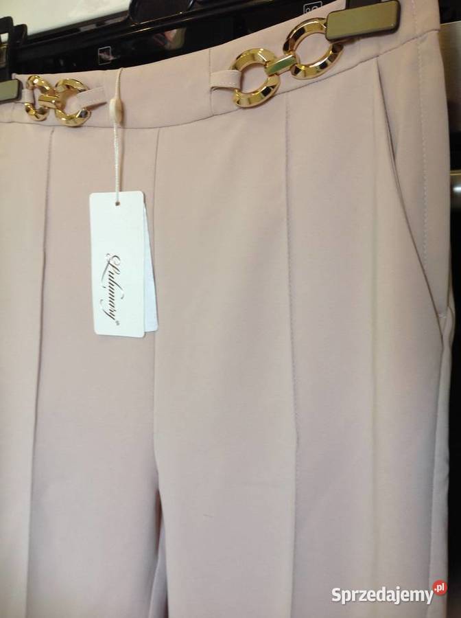 Spodnie Beżowe Cygaretki Damskie r S NOWE złoty lubuskie Nowa Sól sprzedam