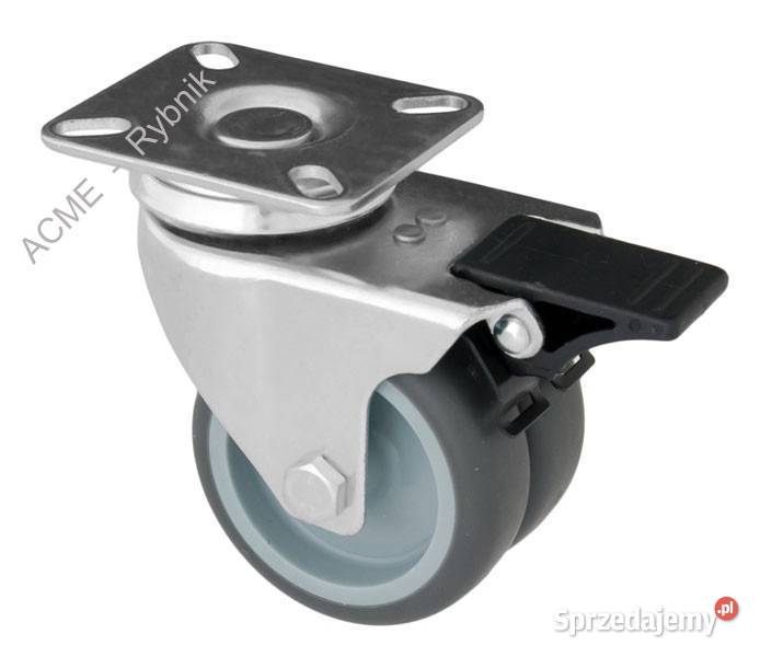 Kółko Koło Meblowe 2x50 mm Gumowe Obrotowe Do