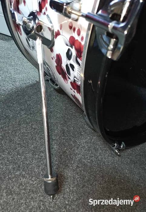 CUSTOM Skulls Roses Odrestaurowana perkusja Instrumenty perkusyjne Piła