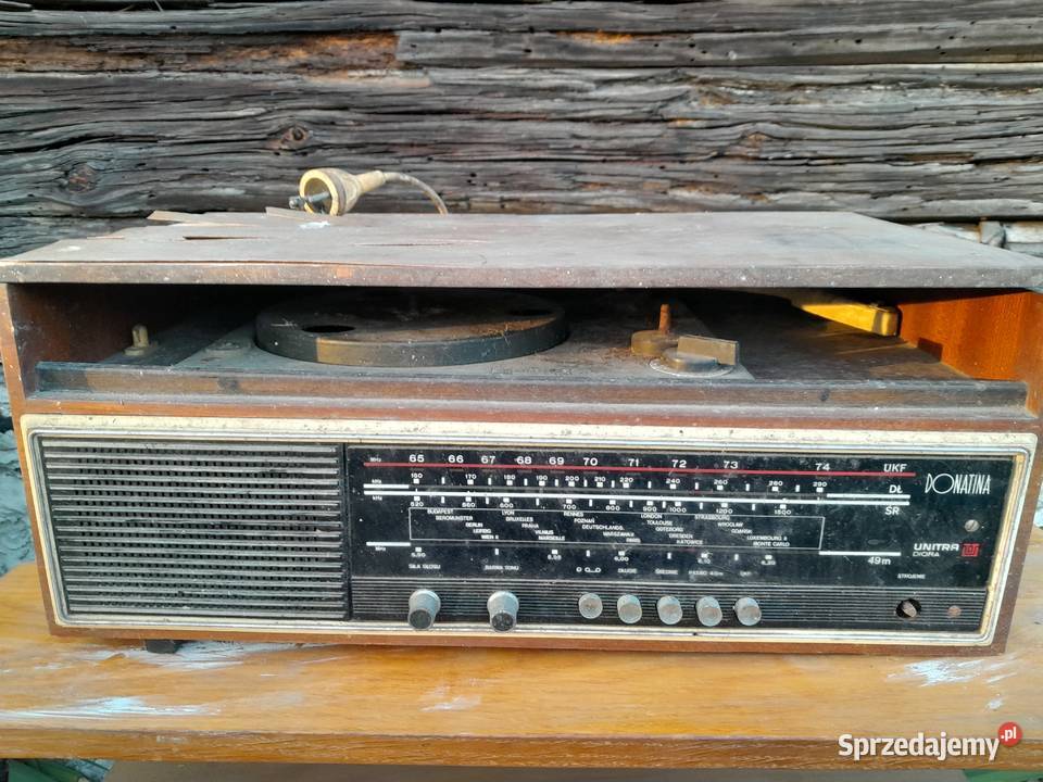 Stare radio PRL z adaptere gramofon Unitra Diora