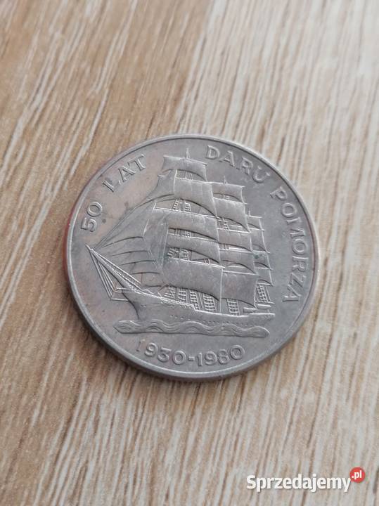 moneta 20 złotych 1980 50 Lat Daru Pomorza kujawsko-pomorskie Bydgoszcz