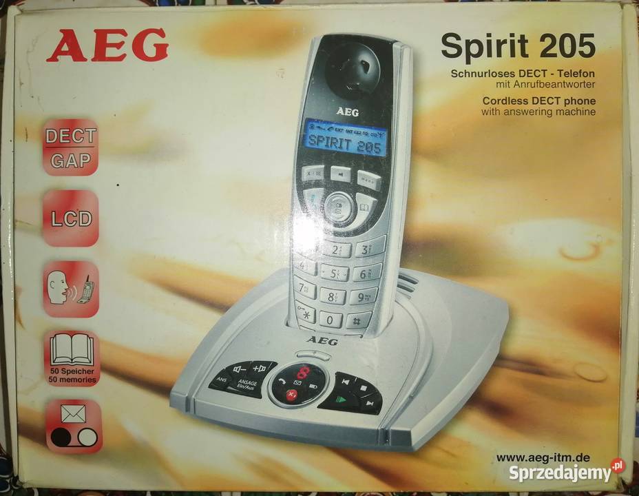 Teflon stacjonarny AEG z autom sekretarką Spirit Koszalin sprzedam