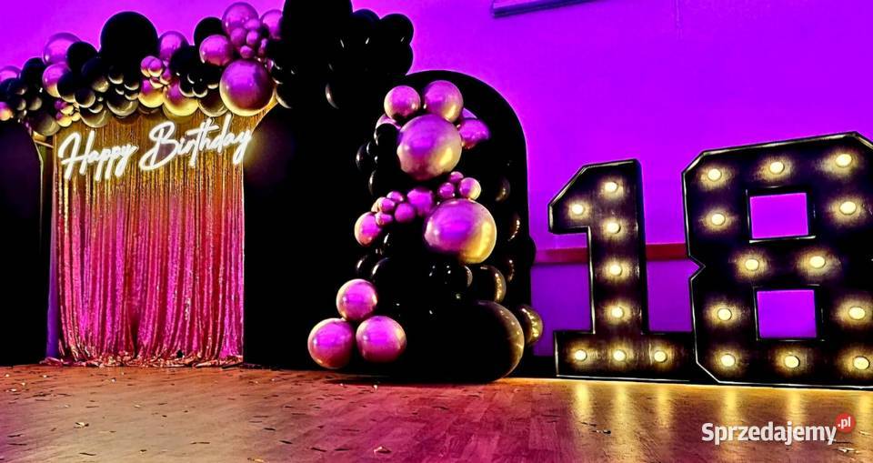 Wynajem cyfra 18 biała czarna Kultura i Rozrywka