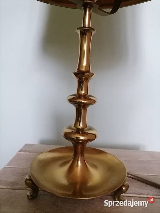 Stara mosiężna lampa salonowa gabinetowa Art Kraków