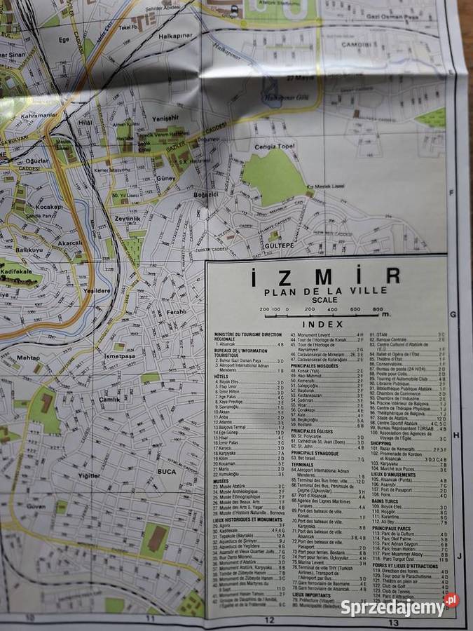 Turcja Turquie Izmir plan miasta Le plan de la