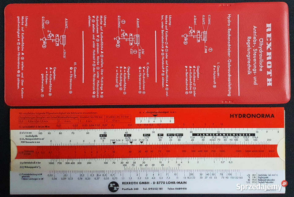 REXROTH suwak logarytmiczny obliczenia Poznań