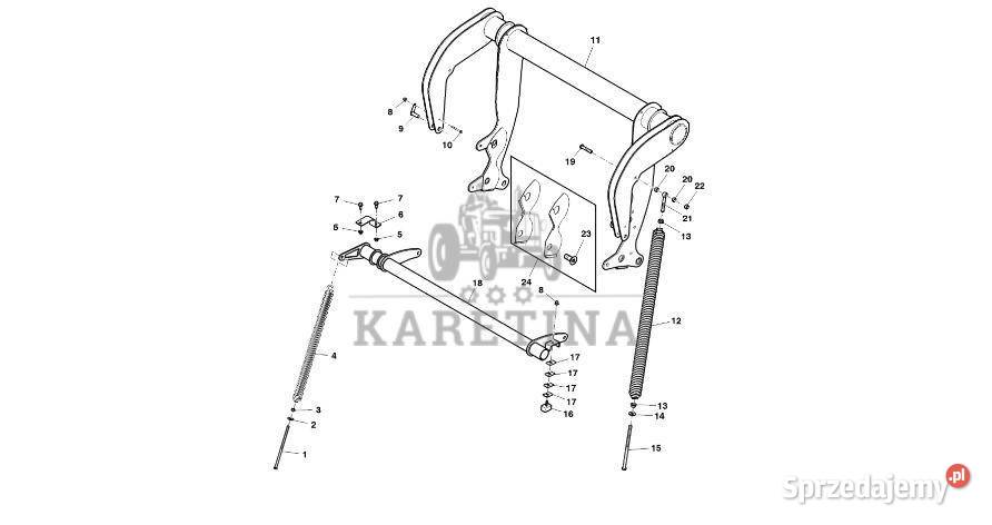 John Deere 960 Ramię DC218662 Pasy rolki bramki