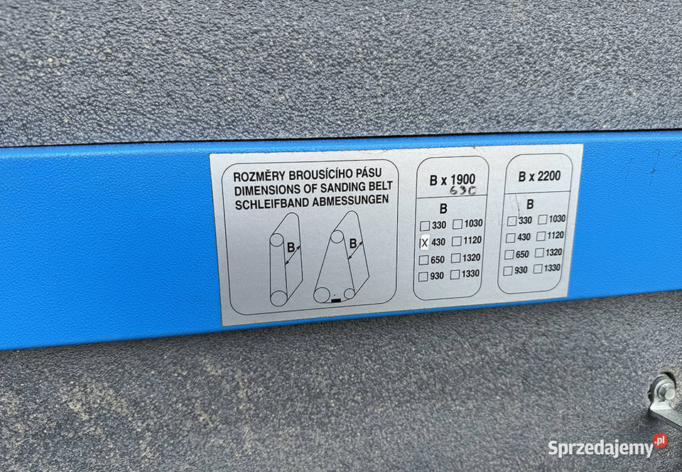 Szlifierka szerokotaśmowa HOUFEK 630R Sierakowska Huta