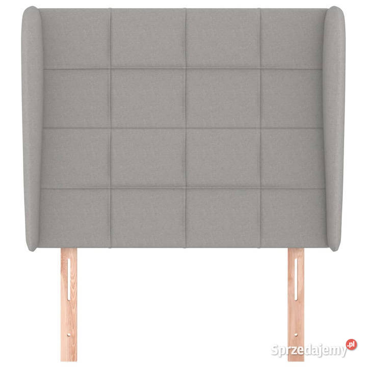 Zagłówek uszak jasnoszary 83x23x118128 tkanina Warszawa