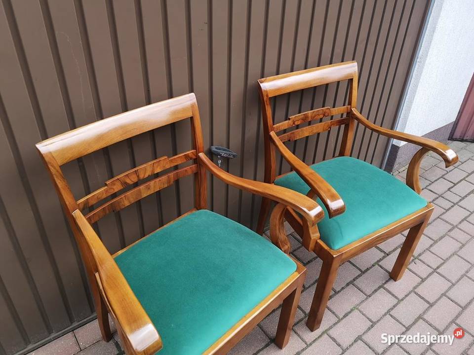 Stary Fotel Krzesło ARTDECO Orzech Gabinetowy Swarzędz