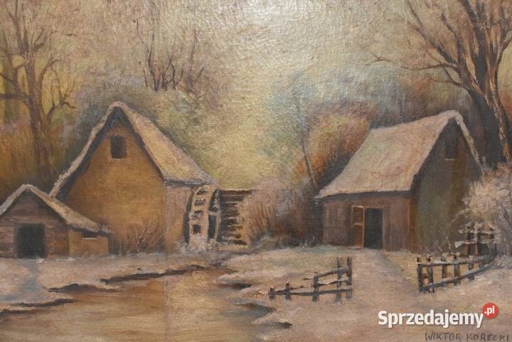 Wiktor Korecki Wiejskie Chaty Zimą Polska Zima Dom i Ogród