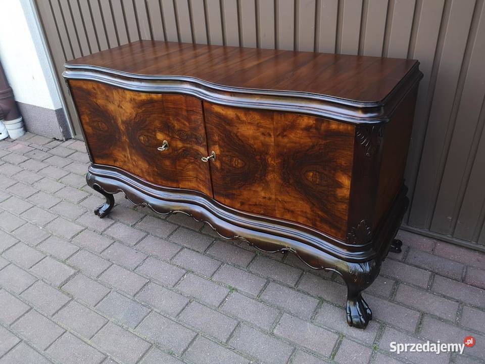 Komoda Ludwik Chippendale Orzech Niska 130 Meble Antyki, Sztuka, Kolekcje Swarzędz