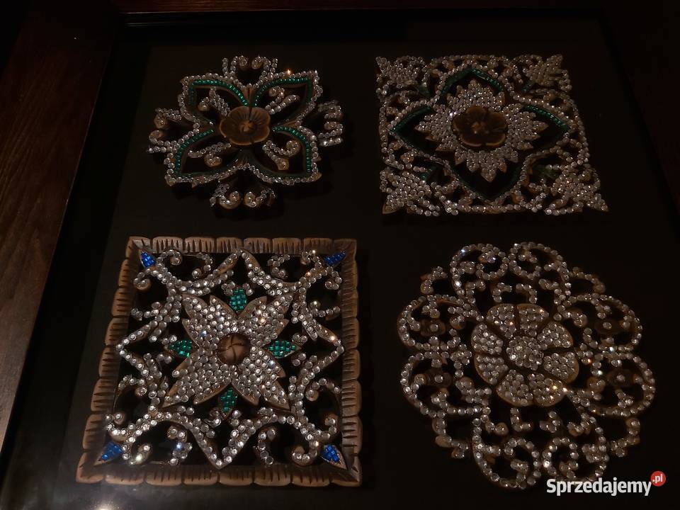 Luksusowy Obraz płaskorzeźba w stylu glamour 4 odcienie brązowego Wrocław sprzedam