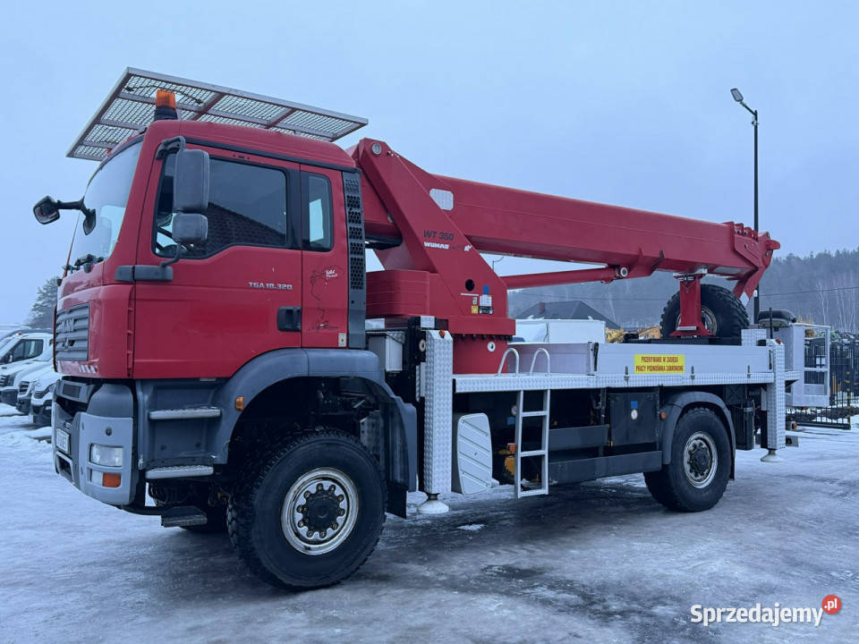 MAN TGA 18320 4x4 Zwyżka WUMAG WT 350 Podnośnik Widełki