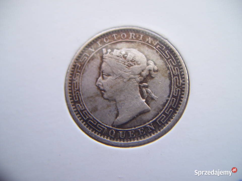 Stare monety 25 cent 1895 Cejlon srebro podkarpackie Lesko