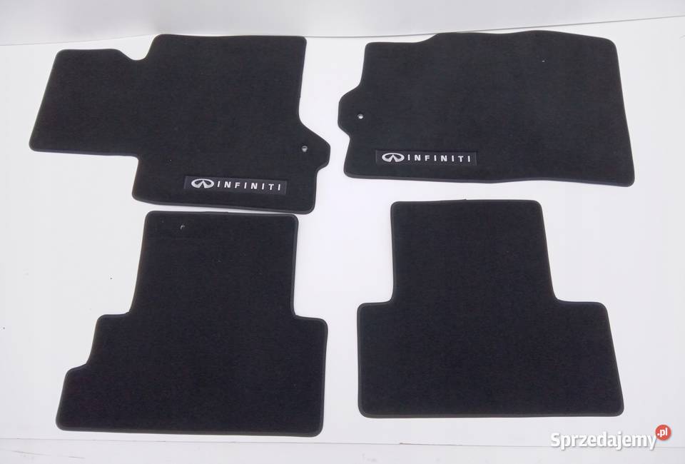 DYWANIKI WELUROWE CZARNE KOMPLET INFINITI QX50 Nowy Tomyśl