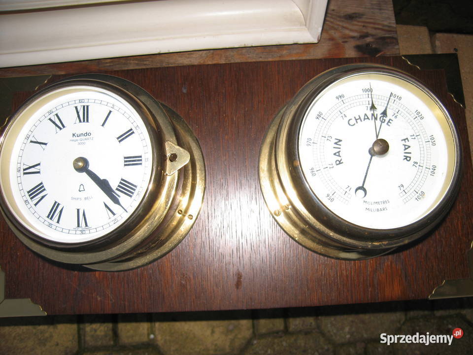 Zegar jachtowy z barometrem Szczecin sprzedam