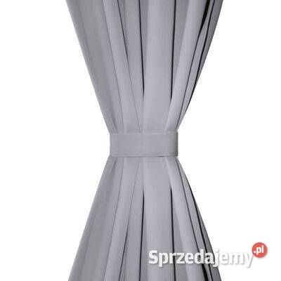 vidaXL Zasłony zaciemniające z pierścieniami 2 Zasłony mazowieckie Warszawa sprzedam