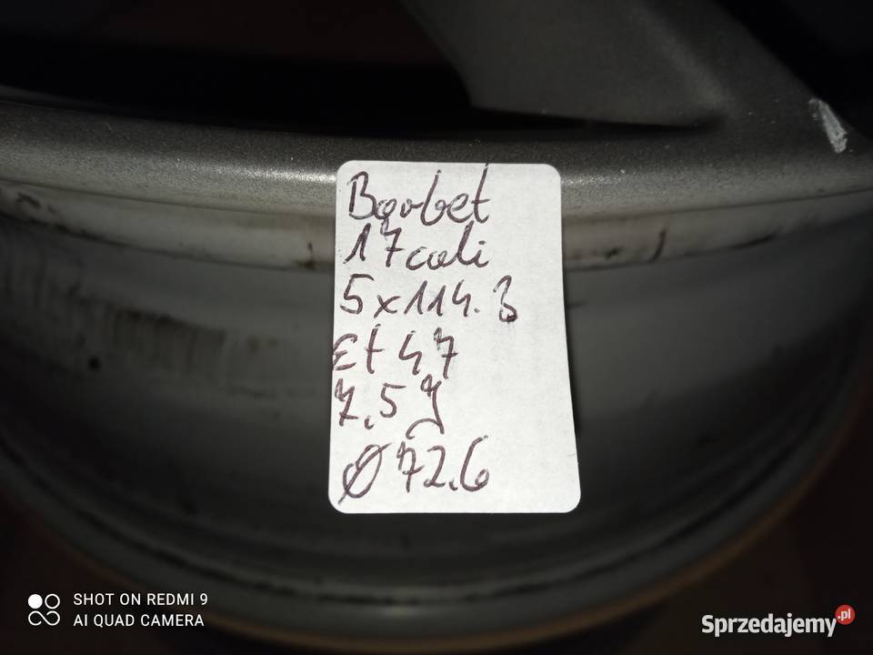Felgi Borbet 17 5x1143 et47 75J 2 Szczukowskie Górki
