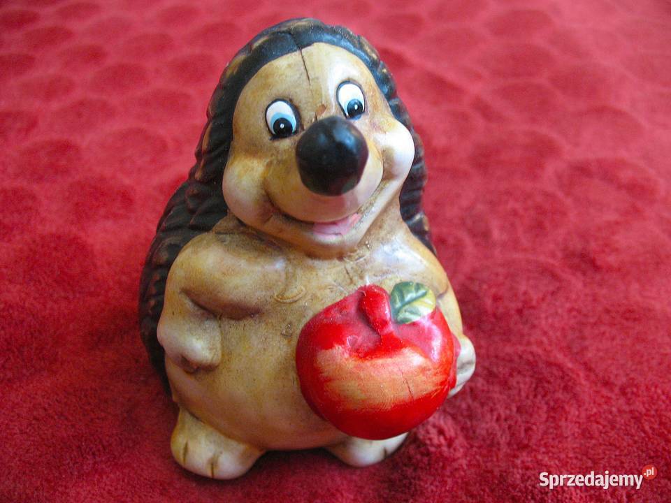 Jeż z jabłkiem mała figurka 10 x 10 x 7 Siedlce