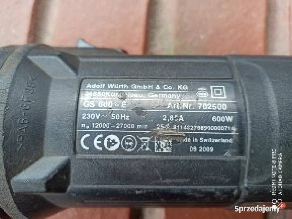 szlifierka prosta wurth GE 600 e Rybnik