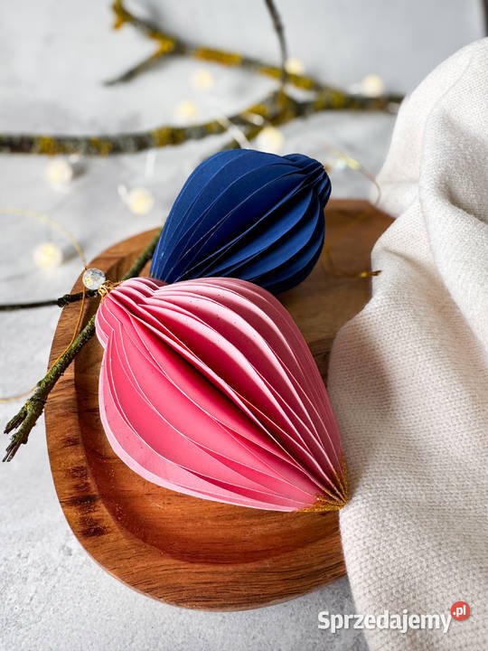 Unikalne retro zawieszki bombki handmade zestaw Zielona Góra