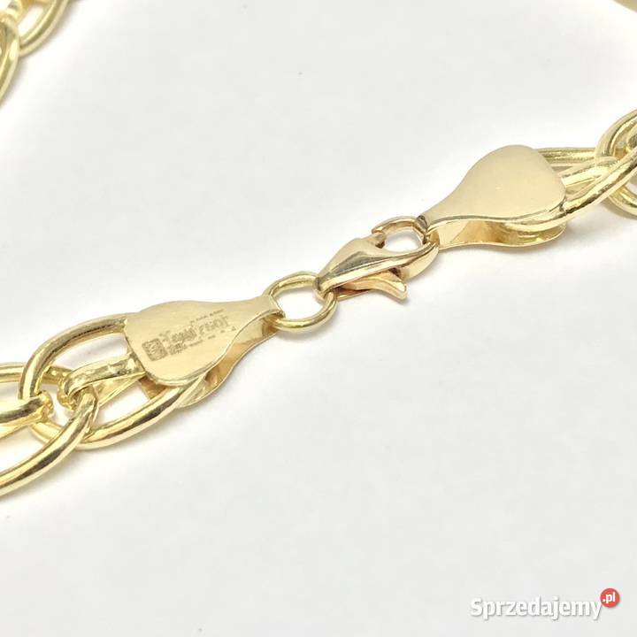 Złota BRANSOLETKA damska 18K cudowny SPLOT złote Warszawa