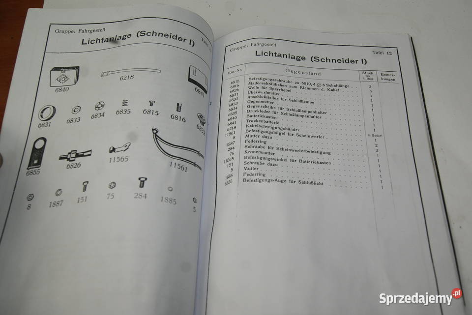 KATALOG CZĘŚĆI DKW E250 DKW E 250 śląskie Rybnik