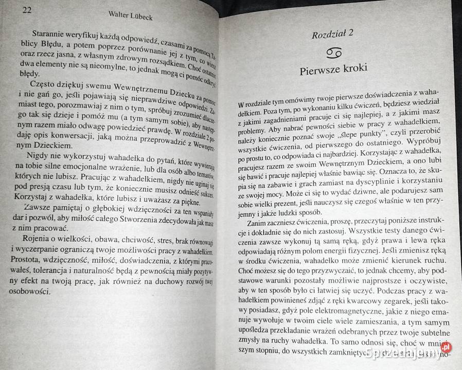 Wahadełko Podręcznik uzdrawiania Walter Lubeck lubelskie Chełm