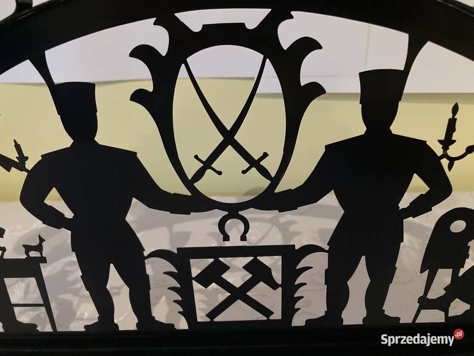 Świecznik Metalowy Łuk z Wizerunkiem Górnika Czerwionka-Leszczyny