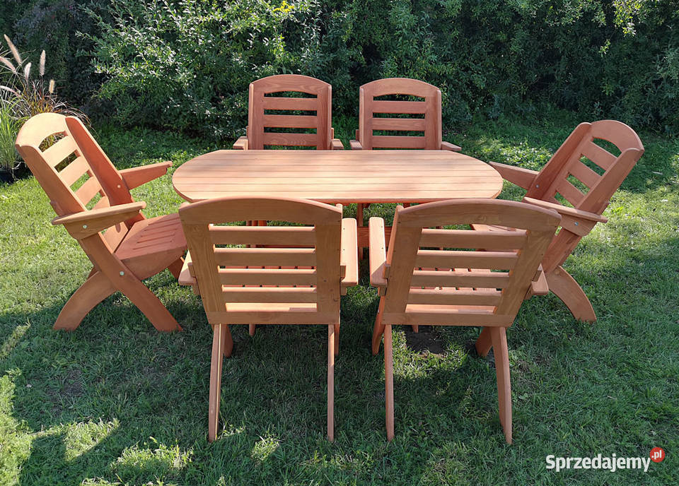 Meble ogrodowe drewniane składane typ X lamel 1 Kalety