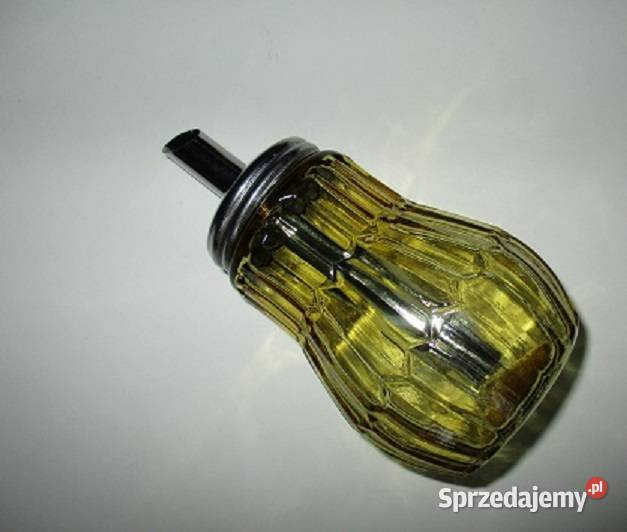 Cukiernica szkło metal PRL dozownik cukru Porcelana i szkło Łódź