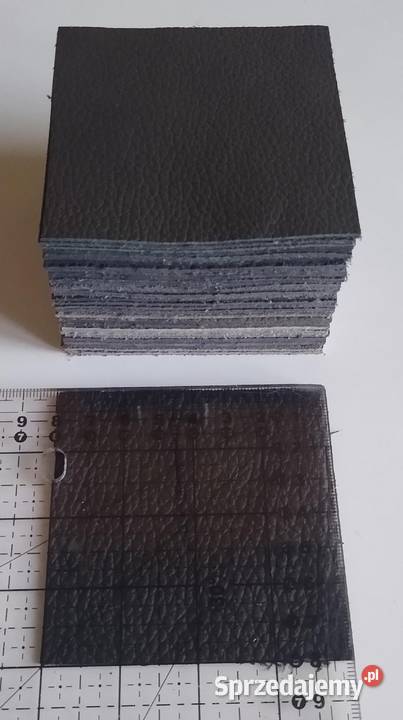 Skóra Kwadrat 8 x 8 30 sztuk Licowa Włoska Brązy pomorskie Gdańsk