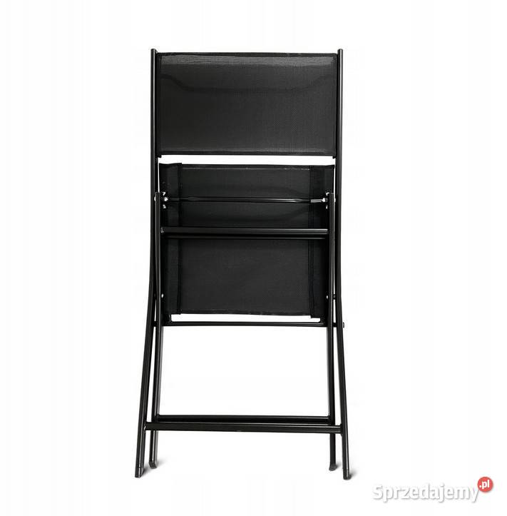 Zestaw 2 krzeseł nowoczesne składane metalowe Poznań