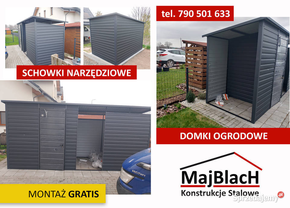 Garaż Blaszany WiataSchowek na Narzędzia Wiatka Wejherowo