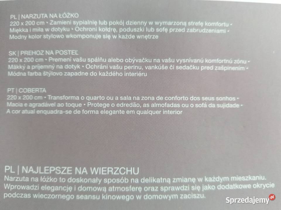 NOWA Narzuta na łóżko kapa 200 x 220 ze wzorkiem Zabrze