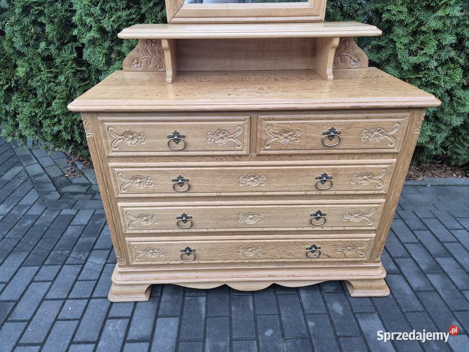 Drewniana toaletka z lustrem 50cm Rawa Mazowiecka