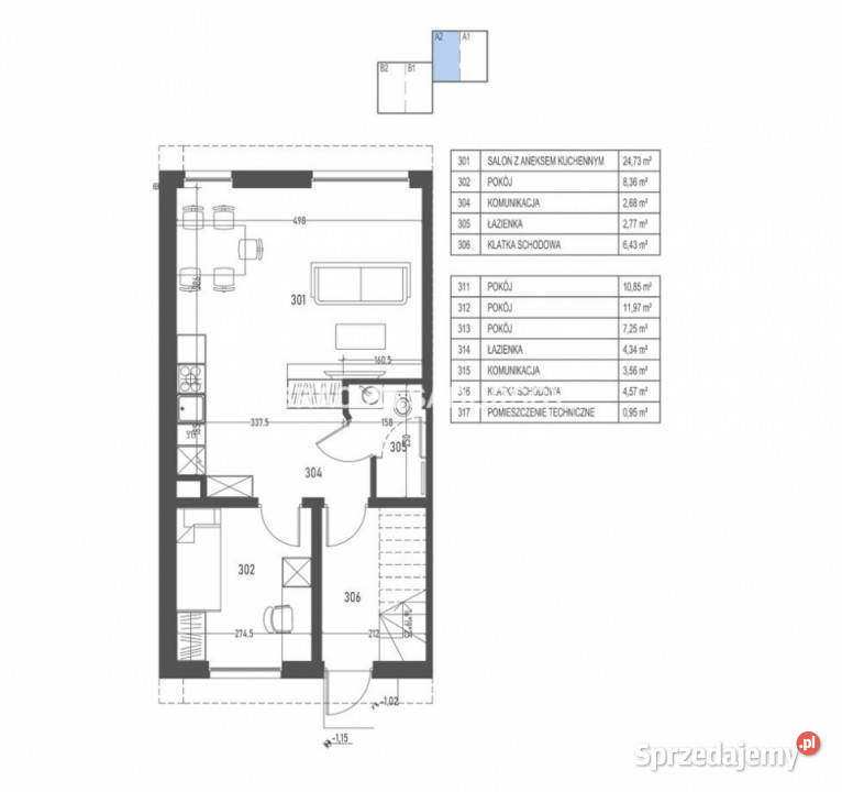 Dom szeregowy 88m2 Kraków Skotnicka