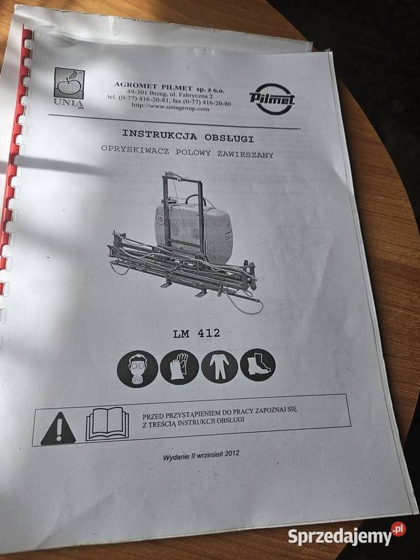 Opryskiwacz Unia Pilmet LM 412 Lisów sprzedam