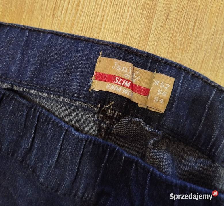 Jeansowe spodnie na gumce rozmiar 5254 Spodnie Moda i Styl Biecz
