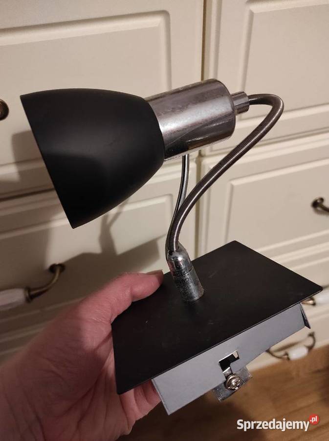 Czarna lampa kinkiet ścienny sufitowy Olsztyn