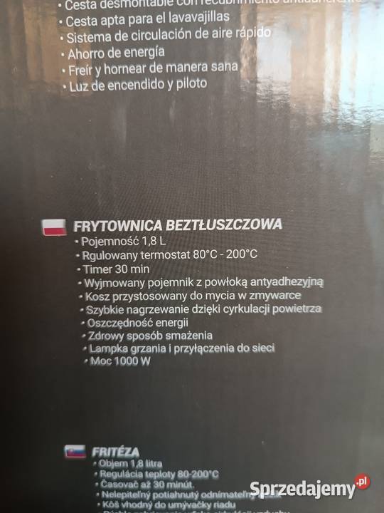 Frytkownica Beztłuszczowa Ftl 1010 kalorik AGD drobne małopolskie Wieliczka