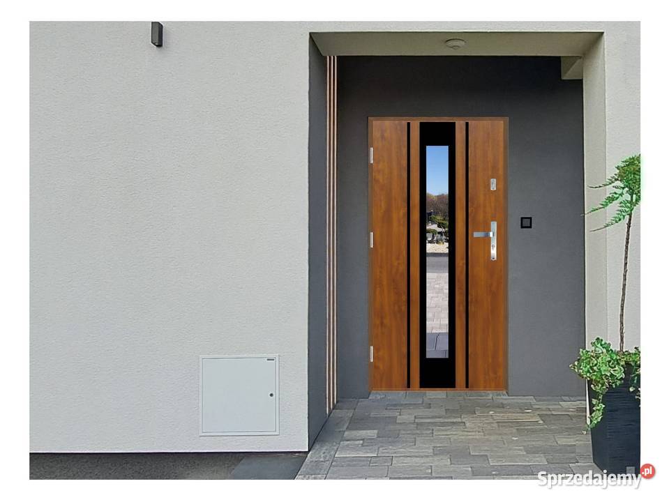 Drzwi wejściowe do domu GI09 INOX Złoty Dąb 90 sprzedam