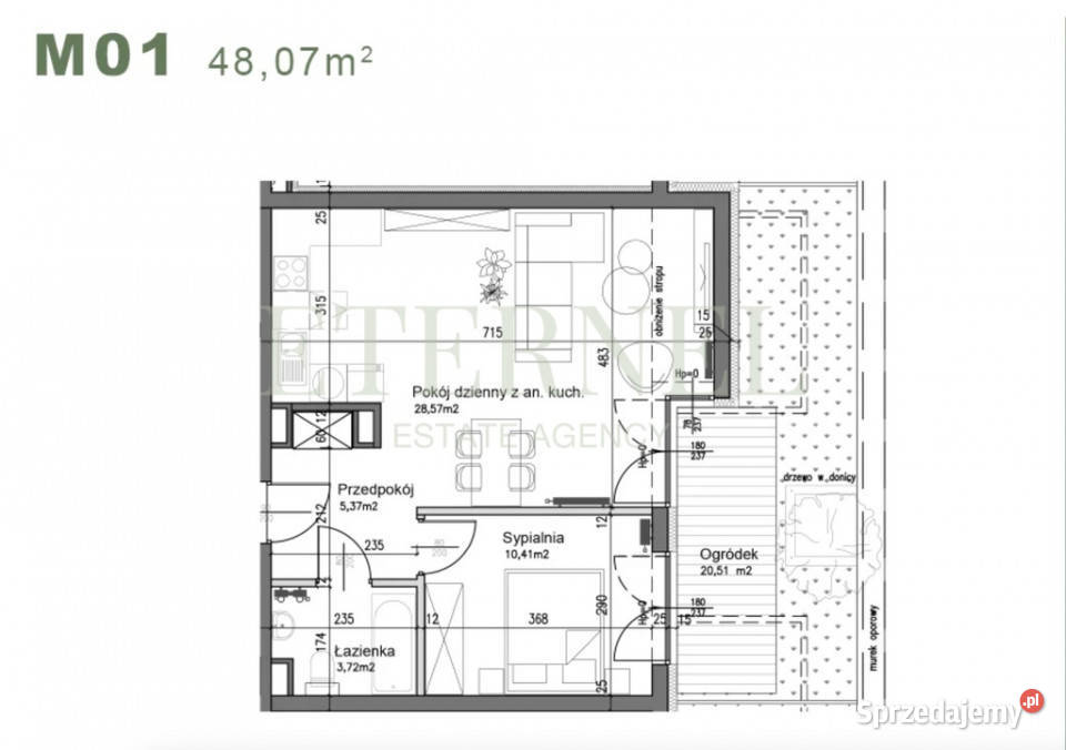 Komfortowe mieszkanie 2pokojowe z ogródkiem Kraków