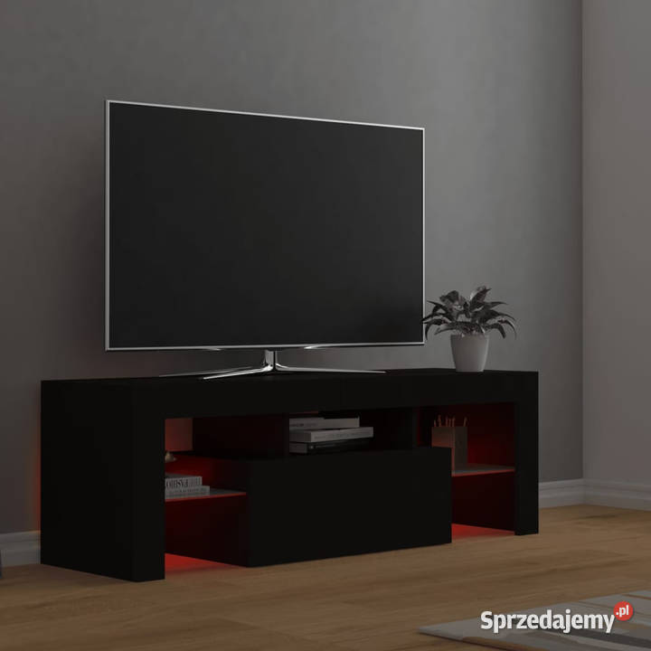 Szafka pod TV z oświetleniem LED czarna Warszawa sprzedam