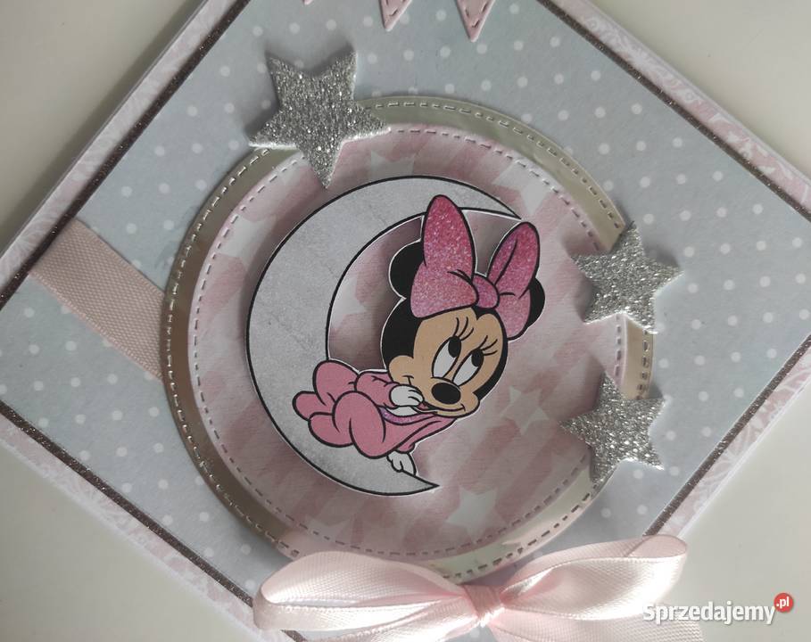 Kartka ręcznie robiona na urodziny Roczek Myszka łódzkie Łódź