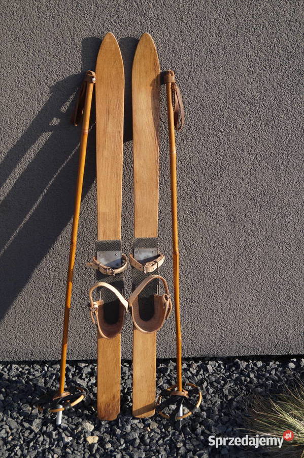 Stare narty dziecięce 90 kijki Pruchnik