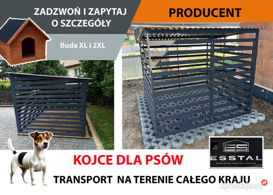 Kojec Psa KOJCE Psów Klatka Zadaszenie ESSTAL Ustrzyki Dolne