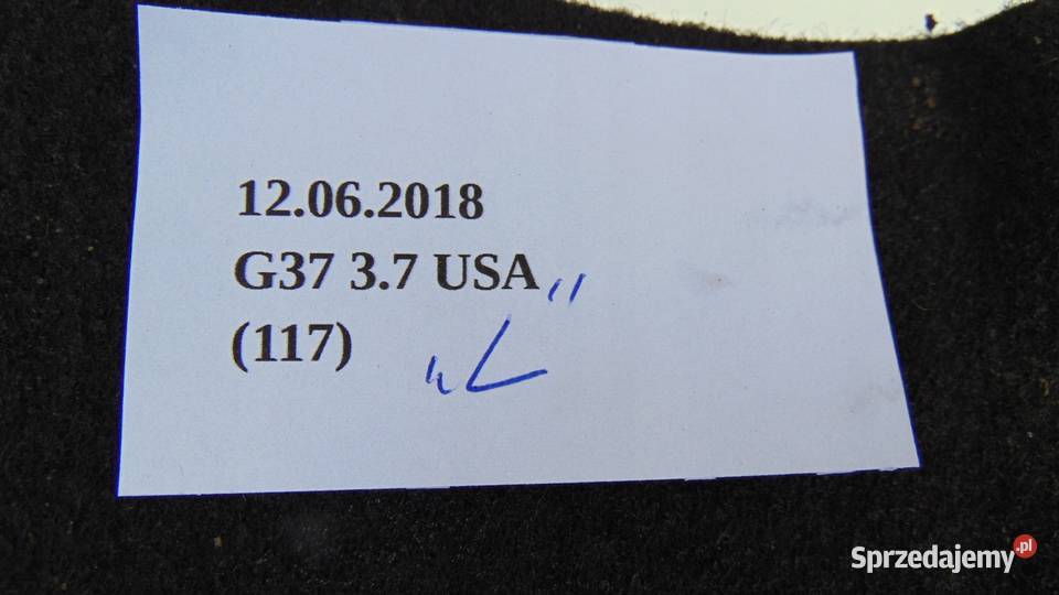NADKOLE PRAWE LEWE TYŁ INFINITI G37 0713 Nowy Tomyśl sprzedam
